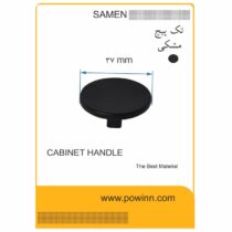دستگیره کابینت تک پیچ ثامن مدل گرد مشکی